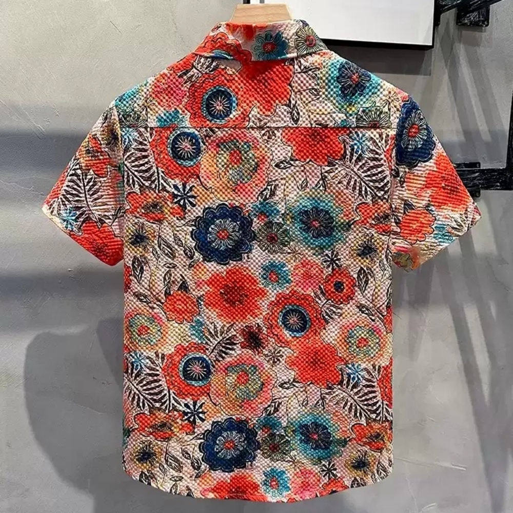 Colorful Folk Floral Print Shirt - Picture 4 of 4